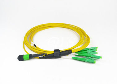 Зеленое оптическое волокно МПО ядра кабеля 8 МПО МТП к кабелю хобота заплаты ЛК для КАТВ