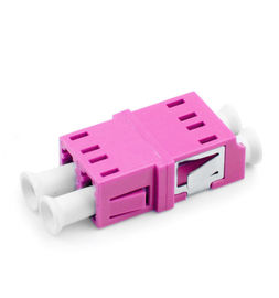 Розовый переходник оптического волокна цвета ОМ4 для двухшпиндельных гибких проводов ЛК