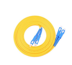 Голубой двухшпиндельный гибкий провод оптического волокна СК одиночного режима 1310нм кабеля волокна/СК УПК