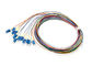 Цвета кабеля 12 отрезка провода 0.9мм оптического волокна одиночного режима соединителя ЛК