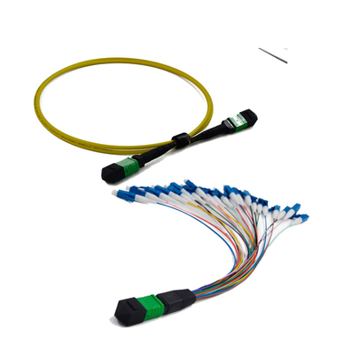 Отрезок провода вносимой потери однорежимного 12 кабеля оптического волокна MPO MTP низких 3.0mm усиливанный