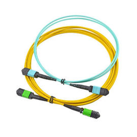 12 кабель ядра МПО МТП, желтые сборки кабеля оптического волокна хобота цвета для СФП
