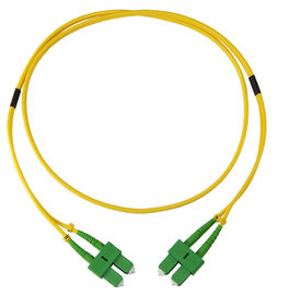 Двухшпиндельный Ферруле блеска АПК соединителя зеленого цвета СК гибкого провода кабеля оптического волокна отсчета