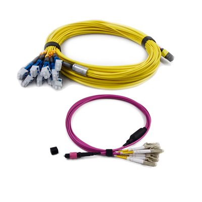 Купить вносимая потеря PVC/LSZH гибкого провода оптического волокна 3.0mm G657A1 MPO MTP низкая online manufacture