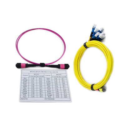 Купить 100G MPO Jumper Cable с женским разъемом 10m Low Insertion Loss MPO Patch Cord online manufacture