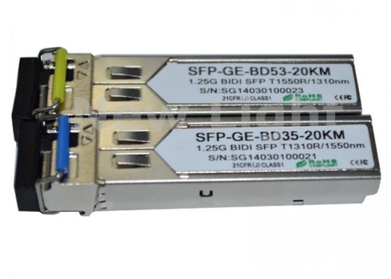 Купить 1.25 Гбит/с 20 км одномодульный SFP трансивер с цифровым диагностическим мониторингом для оптоволоконных сетей online manufacture