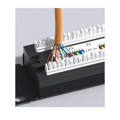Купить Металлическая патч-панель Ethernet RJ45 на 24 порта с кабельным органайзером для сетей Cat5e/Cat6/Cat6a/Cat7 online manufacture