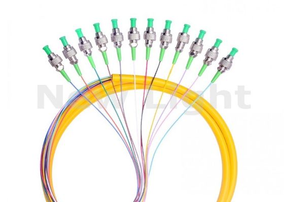 Купить Однорежимный FC UPC 12 Core Fanout Fiber Optic Pigtail с диаметром 0,9 мм и низкой потерей вставки online manufacture