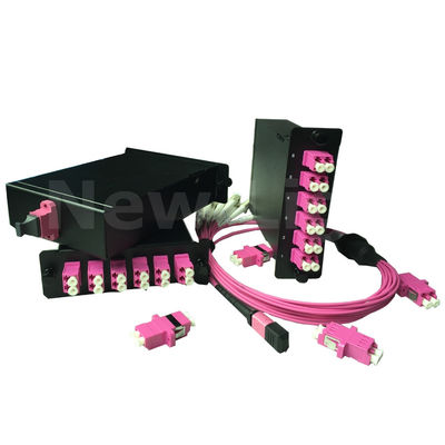 Купить Кассетный модуль MPO для монтажа в стойку 1U со 144 волокнами OM3 многомодового оптического волокна online manufacture