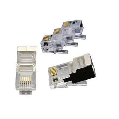 Купить Подготовленный RJ45-коннектор 10Gbps Pro-Grade с пропускной способностью 600 МГц и трехслойной защитой online manufacture