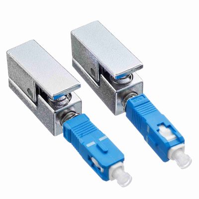 Купить SC Bare Fiber Adapter с металлическим материалом UPC Polish и квадратной формы для сетей FTTH FTTB online manufacture