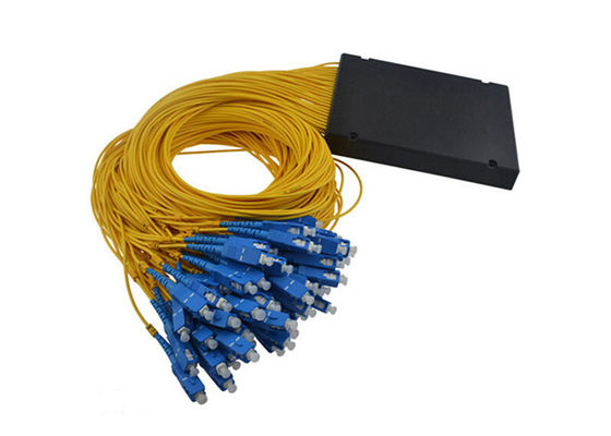 Купить 1x64 ABS Box Type PLC Fiber Optic Splitter с SC соединителем для однорежимных сетей online manufacture