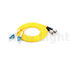 ЛК - волокно 2,0 двойника кабеля оптического волокна ПВК одиночного режима 9/125 ЛК желтое/3,0 мм
