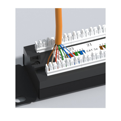 Металлический RJ45 Ethernet Patch Panel с кабельным управлением 1U высотой защищенной совместимости для