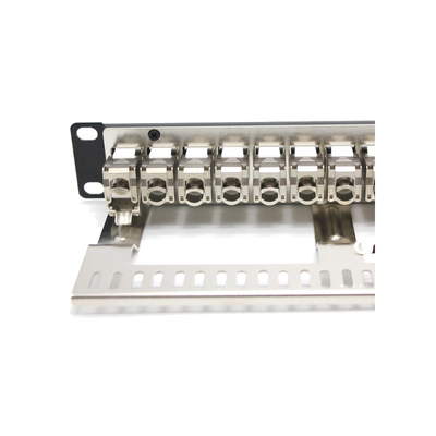 Сертифицированный RoHS Black Metal RJ45 Ethernet Patch Panel для установки на стойке