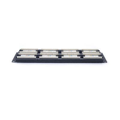 1U 2U Black Metal RJ45 Patch Panel с окончанием IDC Krone для управления кабелями Ethernet