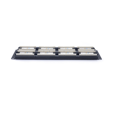 1U 2U Управление кабелями Ethernet Patch Panel Krone IDC Termination Черная металлическая панель