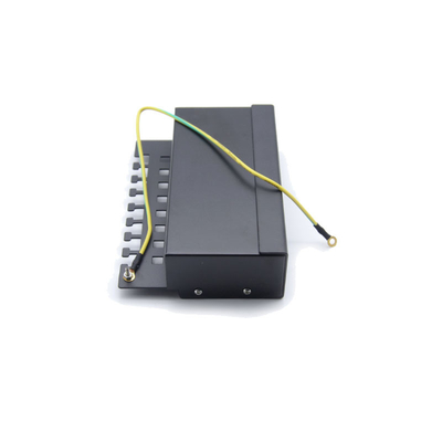 Черный 1U Rack монтажный металлический патч панель для RJ45 Ethernet Termination