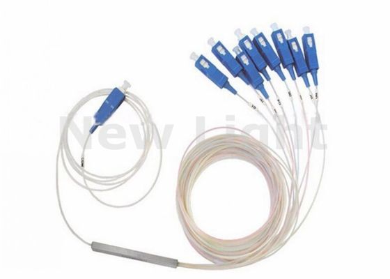 SC UPC 1x8 PLC волоконно-оптический разветвитель в стальной трубке для FTTH с одномодовым режимом и низкими вносимыми потерями