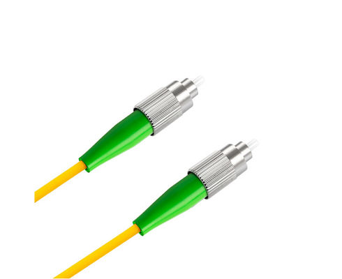 FC APC Yellow Single Mode Optical Fiber Patch Cord с диаметром кабеля 3,0 мм и симплексным ядром