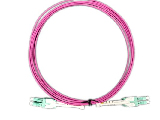 LC Unitboot OM4 Magenta Duplex Optical Fiber Patch Cord с настраиваемой длиной