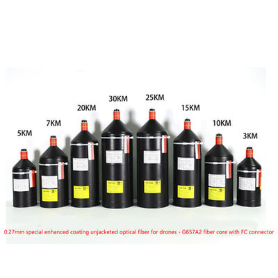 Военно-качественный беспилотный летательный аппарат с волоконно-оптическим кабелем с однорежимной передачей 0-20 км и устойчивостью к экстремальным температурам для безопасной передачи данных