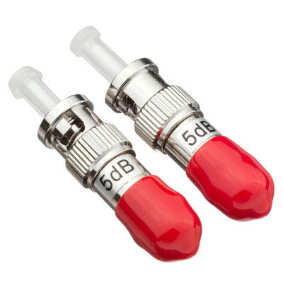 ST Аттенуатор из волокон оптического волокна с высокой мощностью 1 Вт и аттенуацией 1-30 дБ для однорежимных приложений