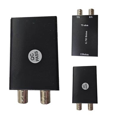 G.703  2 Channel Balun Panel 75 Ohm Dual BNC into 120 Ohm RJ45