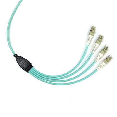 OM3 LSZH MPO Fiber Cable 8 Fibers Elite Breakout MPO Female к LC типа B