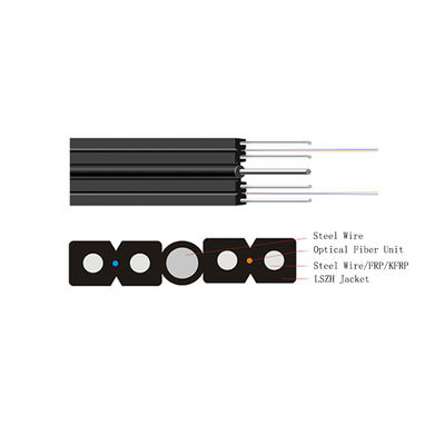 Самонесущий FTTH кабель-отвод с оболочкой LSZH и одномодовым волокном G652A1 для воздушной прокладки