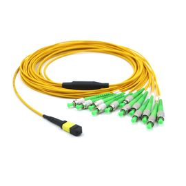 Кабель-разветвитель 12F OS2 MPO MTP с передачей 400G для гипермасштабируемого центра обработки данных