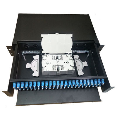 2U Rack Mount Fiber Optic Patch Panel с емкостью 48/96F и типом подталкивания для управления кабелями в дата-центре