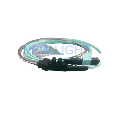 8F MPO To LC Breakout Cable MM 50/125um PVC 3,0 мм с низкой потерей вставки для центров обработки данных
