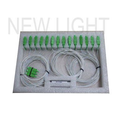 1x32 PLC Splitter с соединителем SC APC и низкой потерей вставки для волоконно-оптических сетей